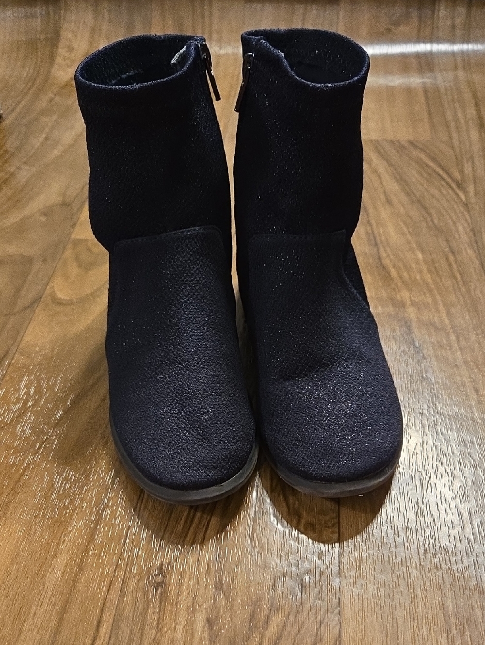 Women's Black Ankle Boots - Sleek Zipper Design